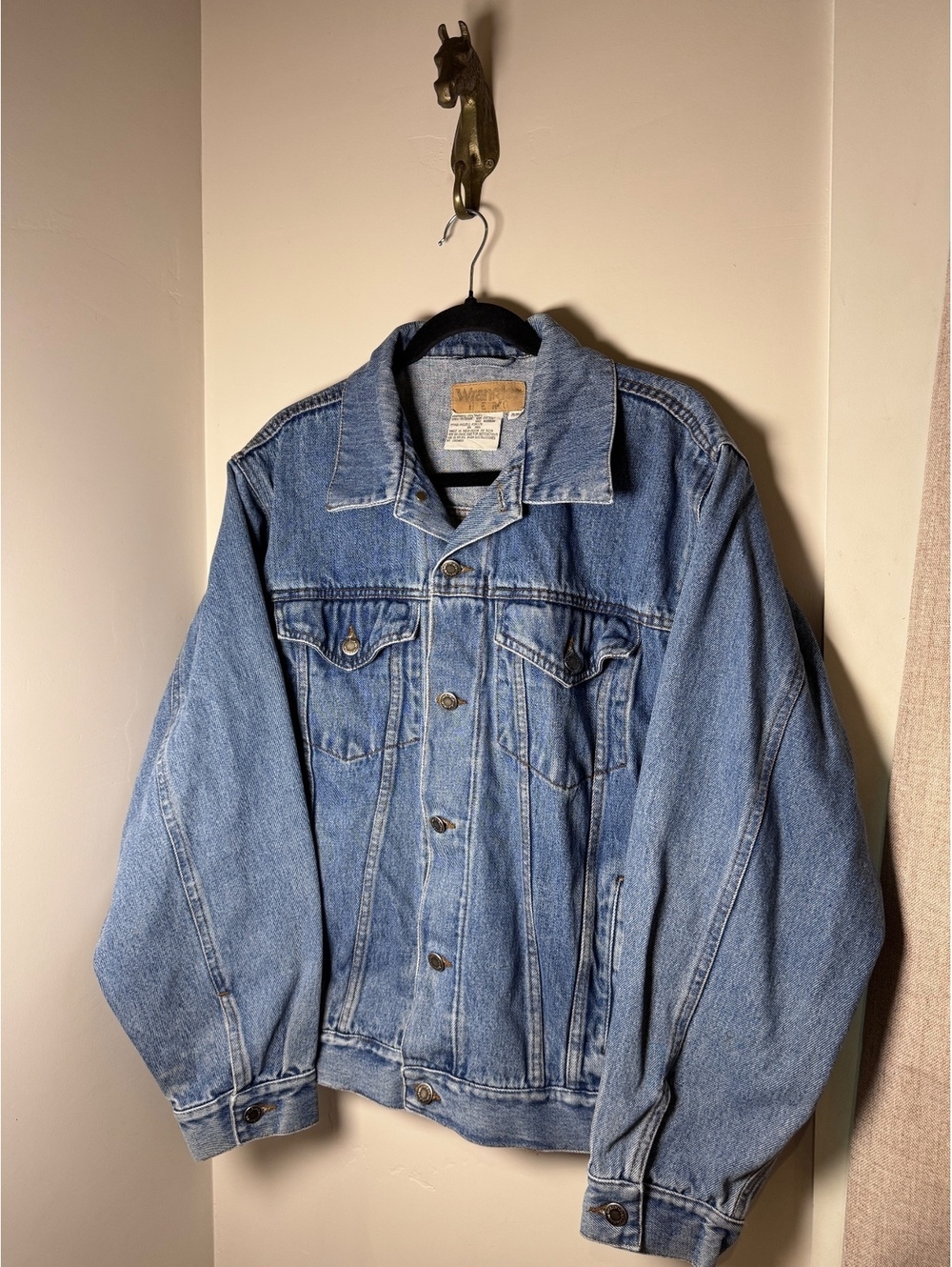 Vintage 90s Wrangler Hero Denim Trucker Jacket - Men’s Size M